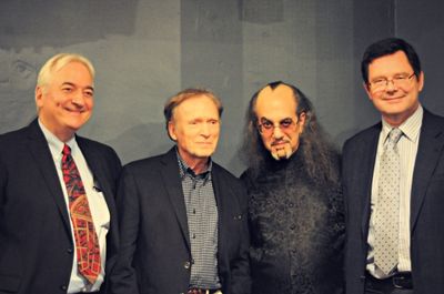 Producer/director Alexander Marshall, Dick Cavett, Max Maven and producer Giles Cole Photo