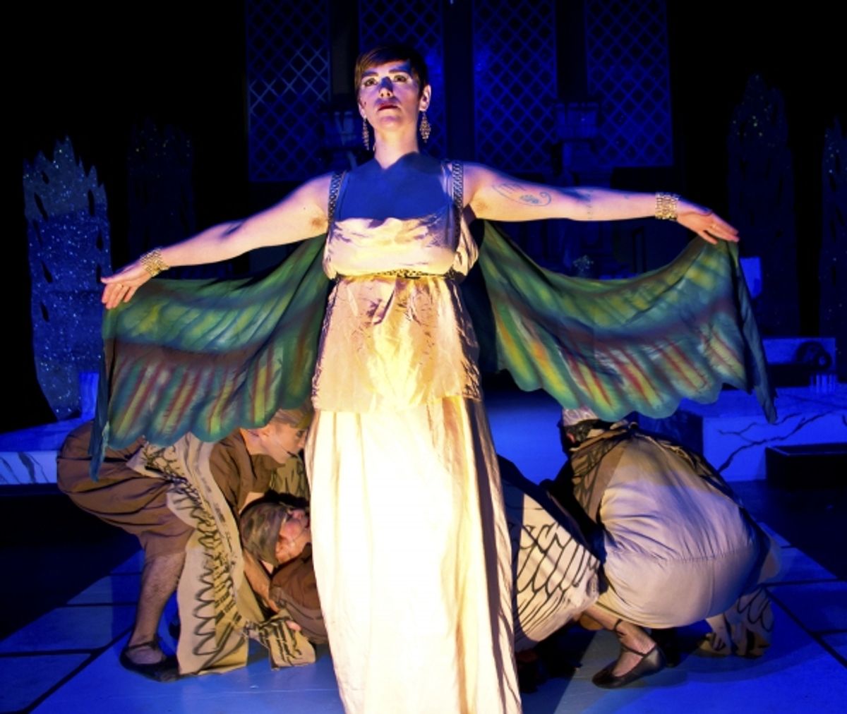 Greta Jane Pedersen as Isis and the Cast of THE ETIQUETTE OF DEATH at 