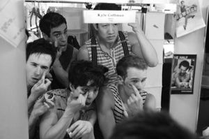 NEWSIES' Ryan Steele, Alex Wong, Tommy Bracco and Garett Hawe
 Photo
