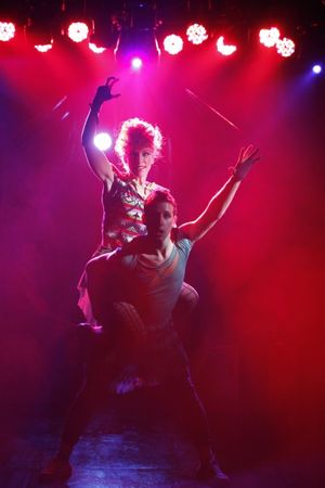 Lindsay Nicole Chambers (above) as Velociraptor of Science and Alex Wyse as Velocirap Photo