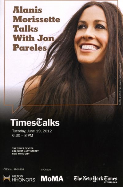 TimesTalks with Alanis Morissette  Photo
