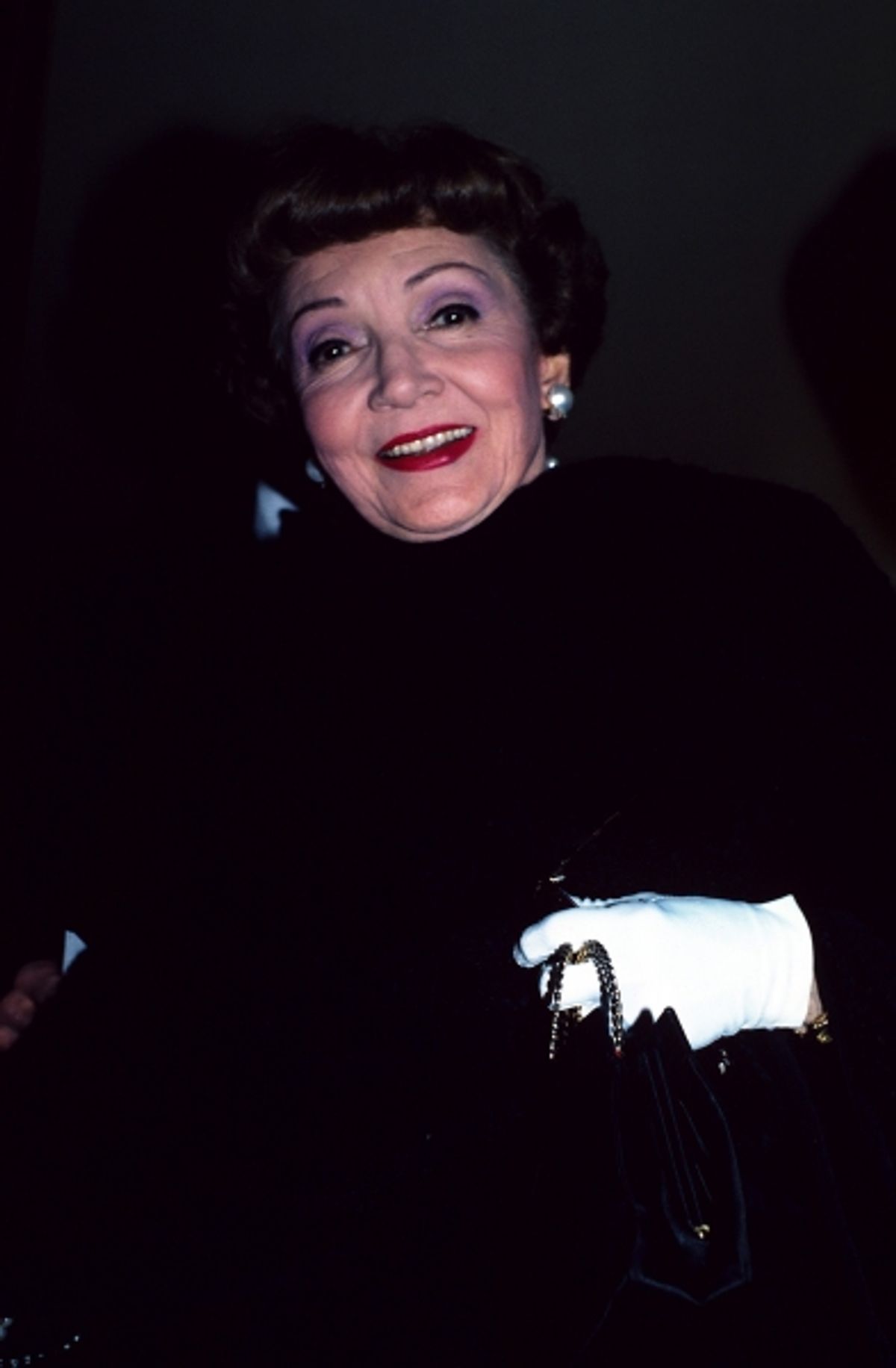 Claudette Colbert photographed in 1981 in New York City.  at 