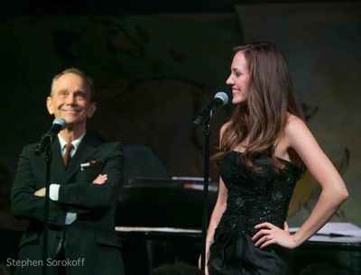 Joel Grey & Laura Osnes. Photo Credit: Stephen Sorokoff Photo