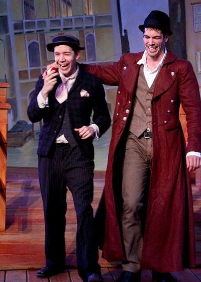 Jack Moran as Dromio of Syracuse and Matthew Simpson as Antipholes of Syracuse Photo