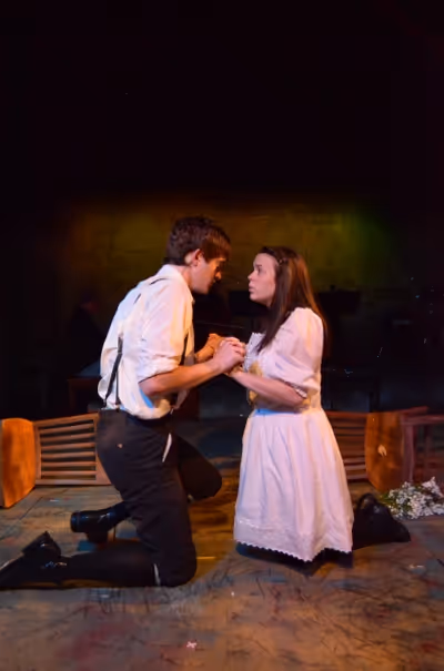 Sam Swerczek as Melchoir and Kate Johnson as Wendla Photo