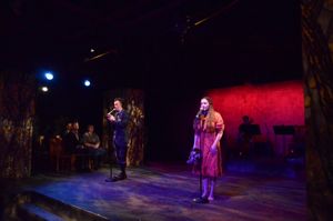 David Ebke as Moritz and Analisa Swerczek as Ilse singing Don't Do Sadness/Blue Wind Photo