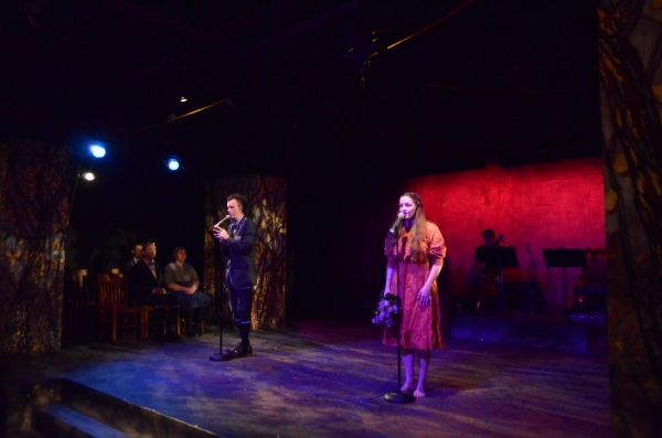 David Ebke as Moritz and Analisa Swerczek as Ilse singing Don't Do Sadness/Blue Wind Photo