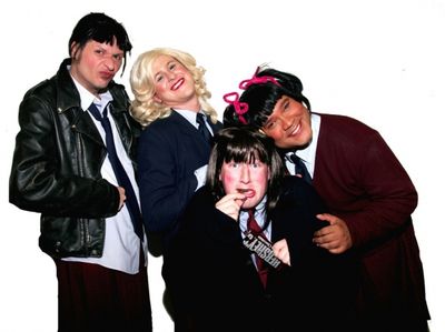 Jo (Jamie Richards), Blair (Richard Payton), Natalie (Joe Plambeck), and Tootie (Jerr Photo