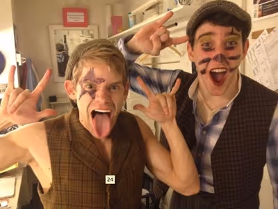 NEWSIES' Andrew Keenan-Bolger and Ben Fankhauser ‏
 Photo