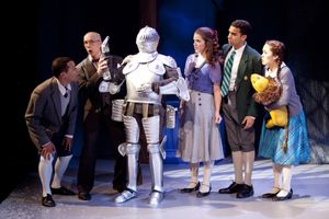 The professor shares stories about Marbleton Manor with the siblings. L to R: Edmund  Photo