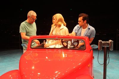 Director Glenn Casale with Kirsten Scott and Brandon Albright Photo