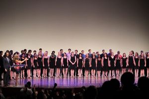 Constantine Maroulis, Deborah Cox, and the students Photo