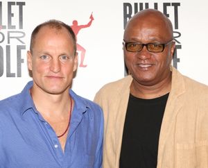 Woody Harrelson (Playwright/Director) & Frankie Hyman (Playwright) attending the Meet & Greet for 'Bullet For Adolf' at the Snapple Rehearsal Studios in New York City on 6/26/2012 @ BroadwayWorld Woody Harrelson (Playwright/Director) & Frankie Hyman (Playwright) attending the Meet Photo
