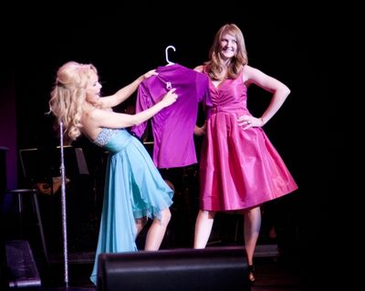 Kristin presented her shirt by BAPAC Box Office Manager Kate Pike
 Photo