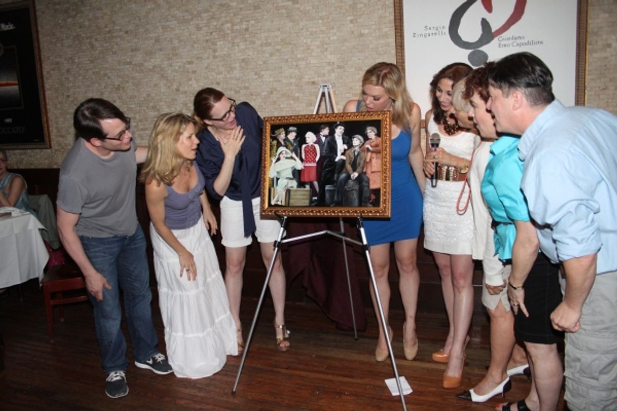 Matthew Broderick, Kelli O'Hara, Jennifer Laura Thompson, Robyn Hurder, Valerie Smaldone, Judy Kaye and Michael McGrath at 