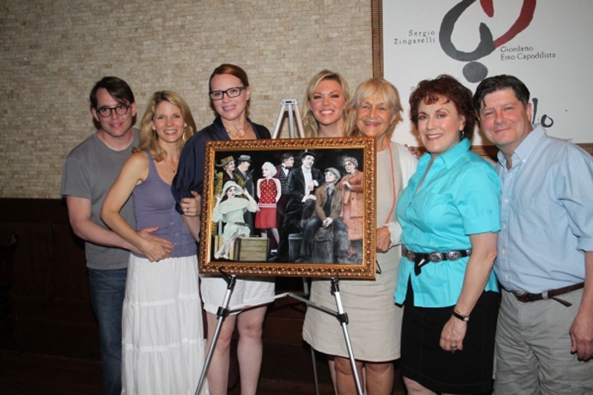 Matthew Broderick, Kelli O'Hara, Jennifer Laura Thompson, Robyn Hurder, Estelle Parsons, Judy Kaye and Michael McGrath at 