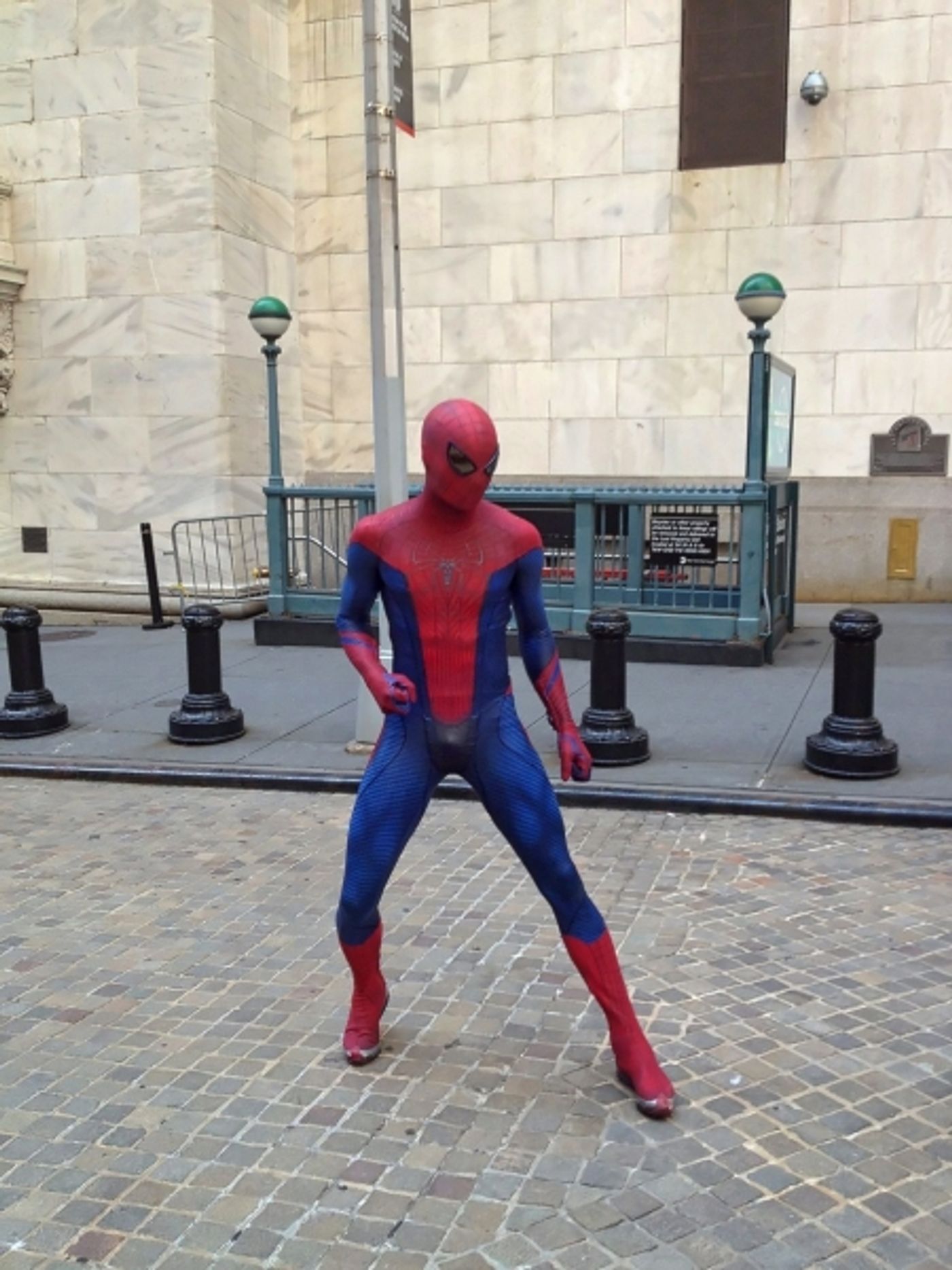 Photo Flash: THE AMAZING SPIDER-MAN Swings By New York Stock Exchange Photo Flash: THE AMAZING SPIDER-MAN Swings By New York Stock Exchange Image
