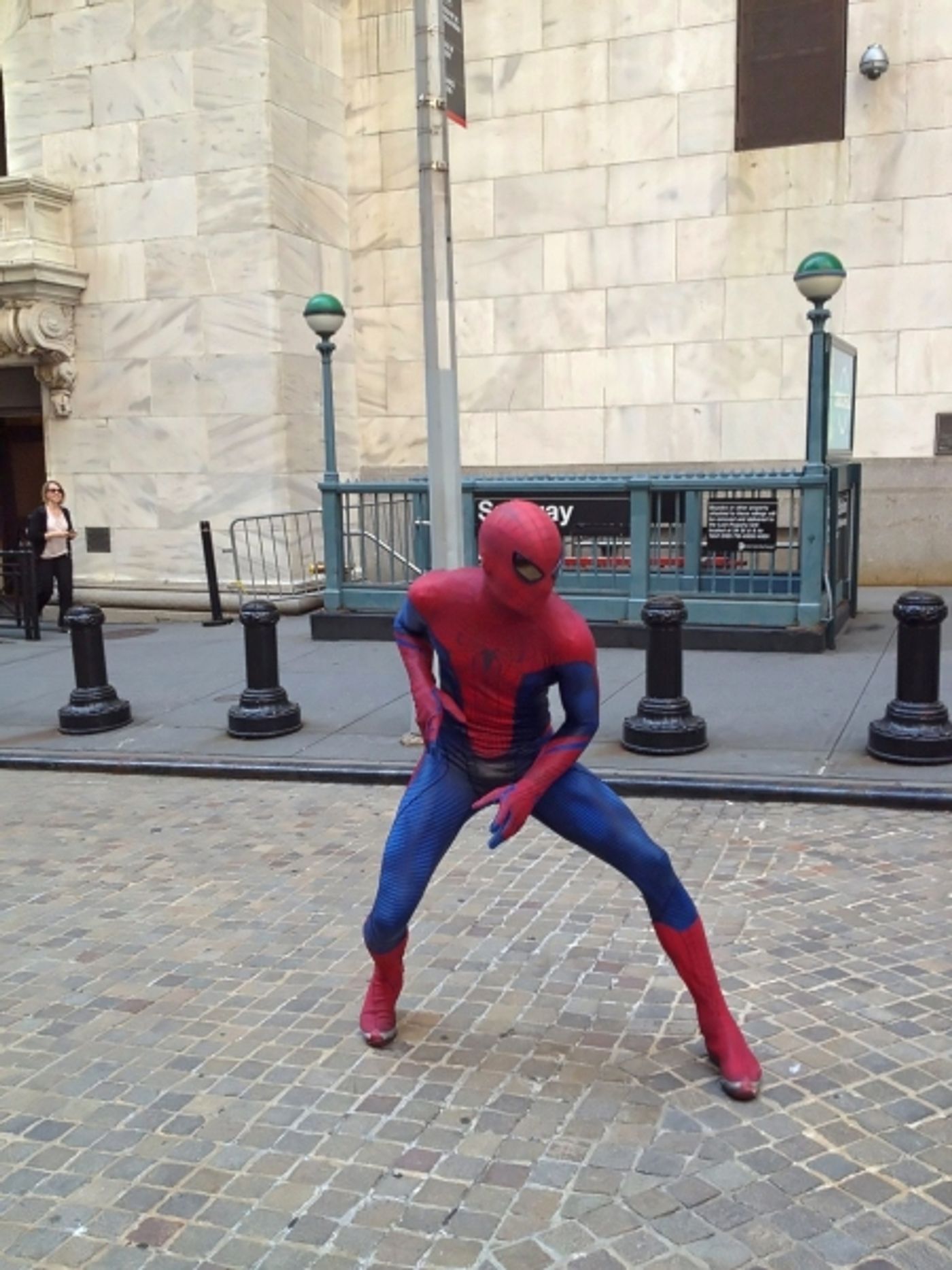 Photo Flash: THE AMAZING SPIDER-MAN Swings By New York Stock Exchange Photo Flash: THE AMAZING SPIDER-MAN Swings By New York Stock Exchange Image