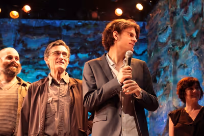 Matt D'Amico, Roger Rees, Alex Timbers, Paloma Young Photo