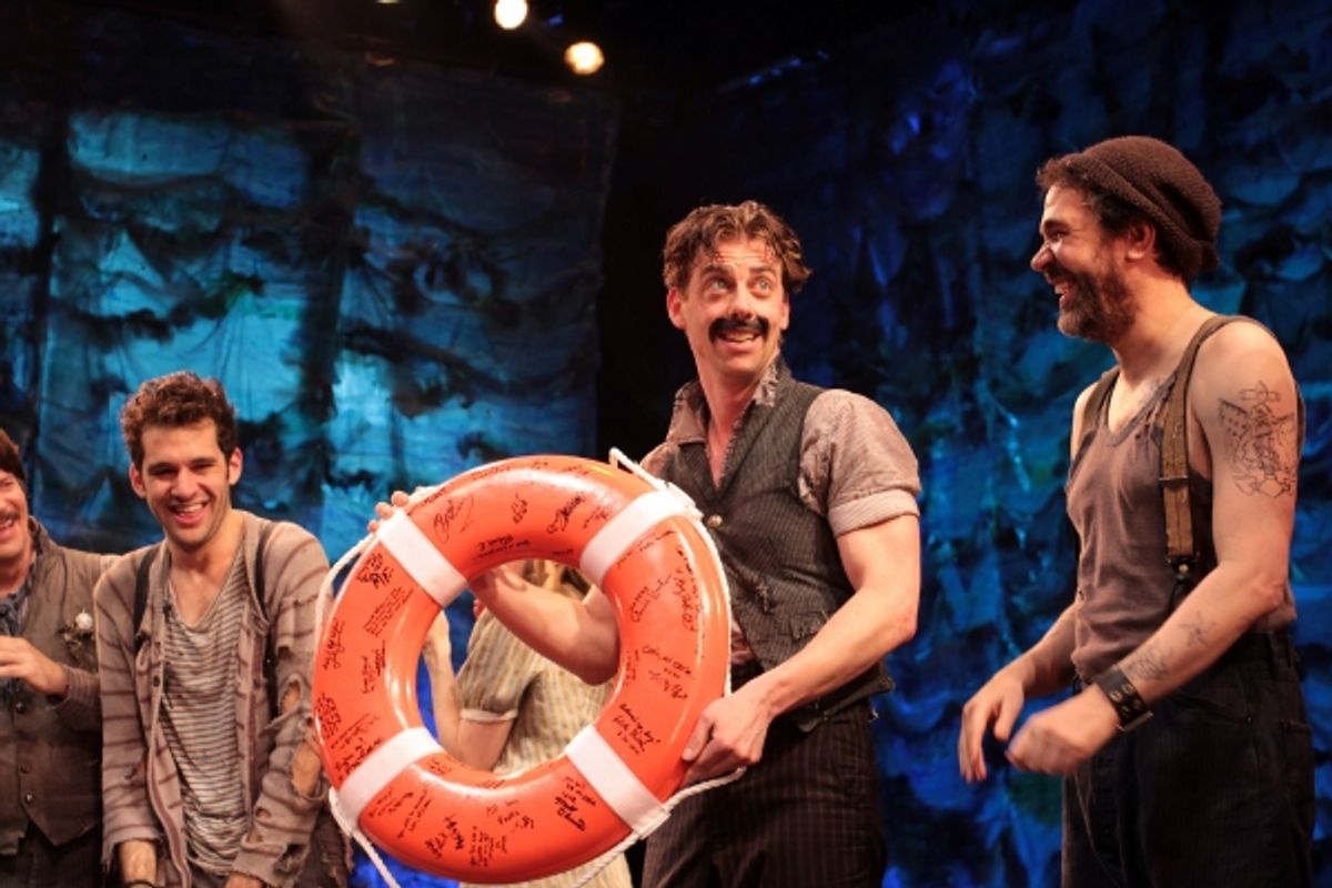 Adam Chanler-Berat, Christian Borle, Kevin Del Aguila at 