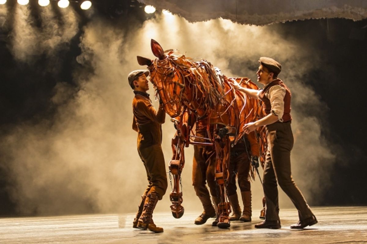 (L to R) Christopher Mai, Derek Stratton, Rob Laqui and Andrew Veenstra in the national tour of the National Theatre of Great Britain production of Ã¯Â¿Â½War Horse,Ã¯Â¿Â½ which has its West Coast premiere at the Center Theatre Group/Ahmanson Theatre, June at 