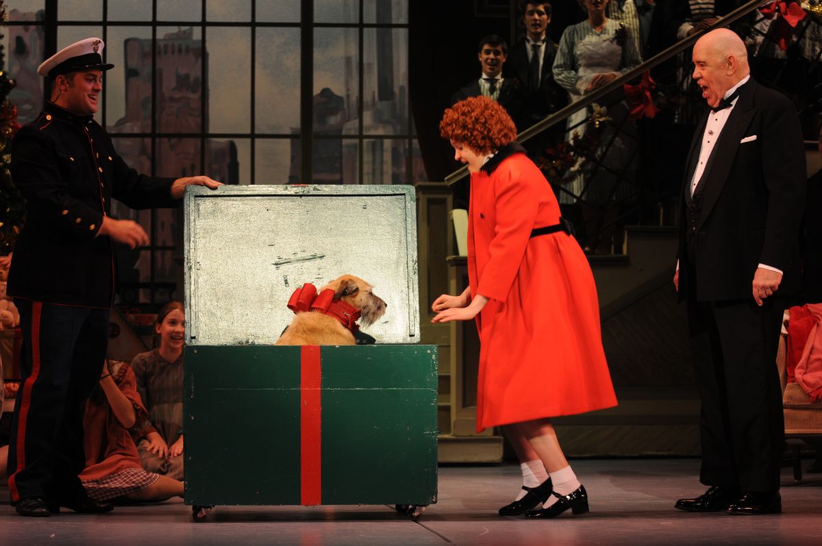 Johanna Loughran with Macy at  First Look at Sally Struthers and More in ANNIE at Pittsburgh CLO