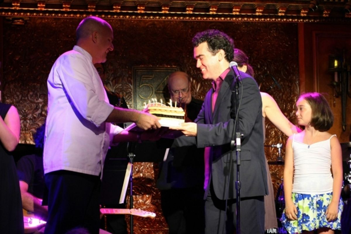 54 Below's Executive Chef, Andre J. Marrero & Brian d'Arcy James at 
