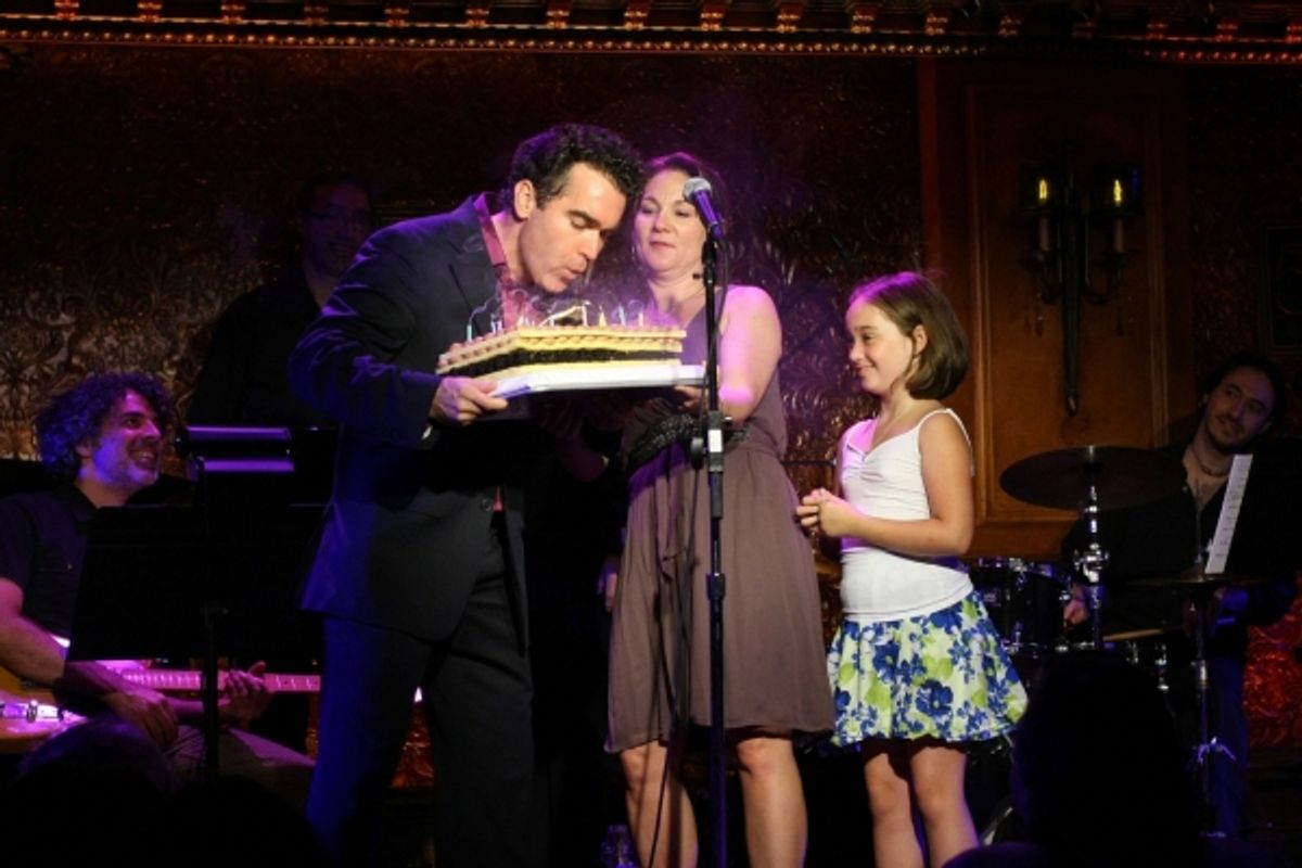 Brian d'Arcy James with Wife Jennifer Prescott and Daughter Grace James at 