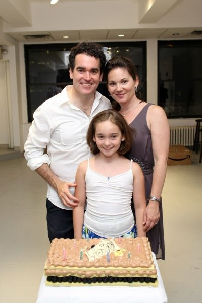 Brian d'Arcy James with Wife Jennifer Prescott and Daughter Grace James Photo