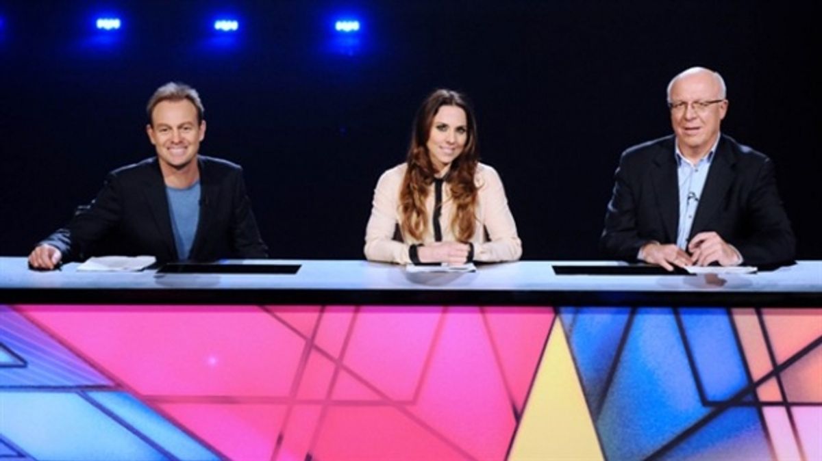 David Grindrod, Jason Donovan and Melanie C at 