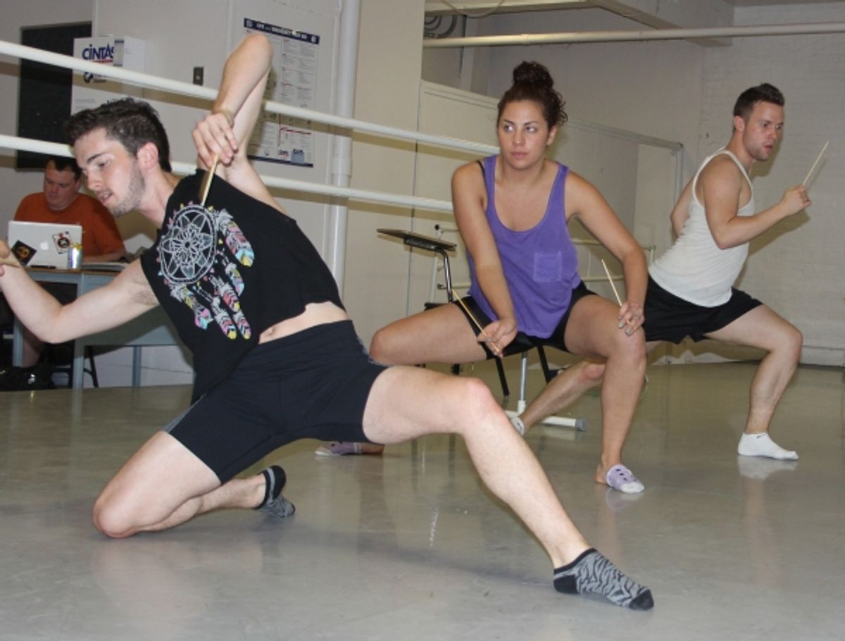Brandon Timmons, Alessandra Vaganek and Bart Mather at Liars & Believers' LE CABARET GRIMM in Rehearsal for NYMF
