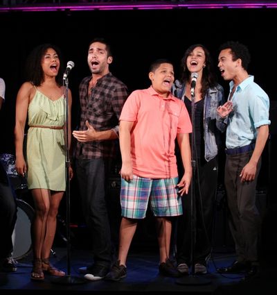 J. Manuel Santos with the cast of "RIO" Photo