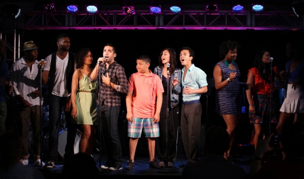 J. Manuel Santos with the cast of 'RIO' at 