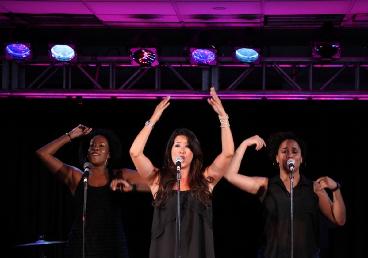 Kim Sozzi with Emmy Raver & Badia Farha 'The Factory Groove' at 