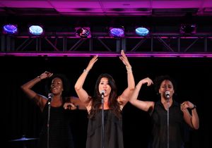 Kim Sozzi with Emmy Raver & Badia Farha 'The Factory Groove' @ BroadwayWorld Kim Sozzi with Emmy Raver & Badia Farha 'The Factory Groove' Photo