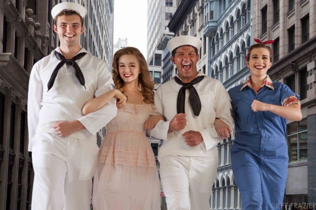 Steven Fiske, Emily Palmer, Patrick Waller and Evelyn O'Neal Brush star in NSF's Much Ado About Nothing. -photo by Jeff Frazier at 