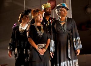 Ensemble members Shari Addison, Melanie Brezill, Kelvin Roston and Laura Walls @ BroadwayWorld Ensemble members Shari Addison, Melanie Brezill, Kelvin Roston and Laura Walls Photo