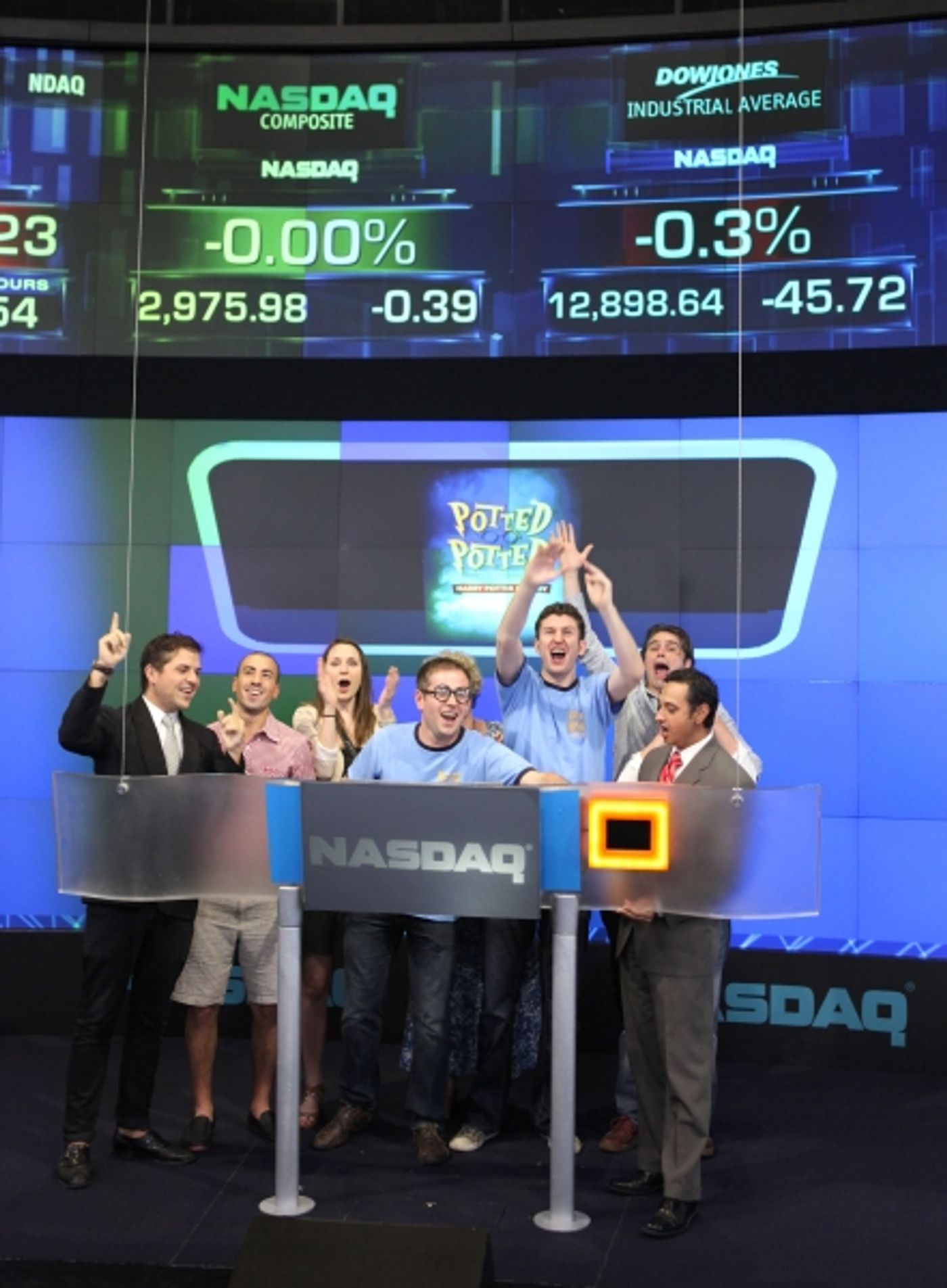 Photo Coverage: POTTED POTTER Invades NASDAQ MarketSite to Ring Closing Bell  Image