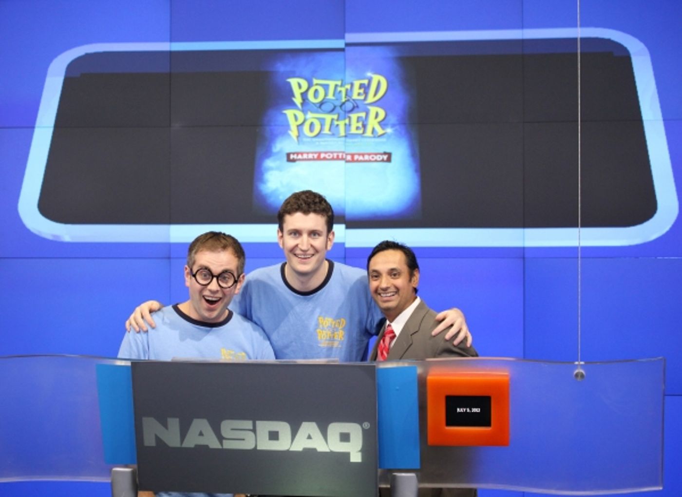 Photo Coverage: POTTED POTTER Invades NASDAQ MarketSite to Ring Closing Bell  Image