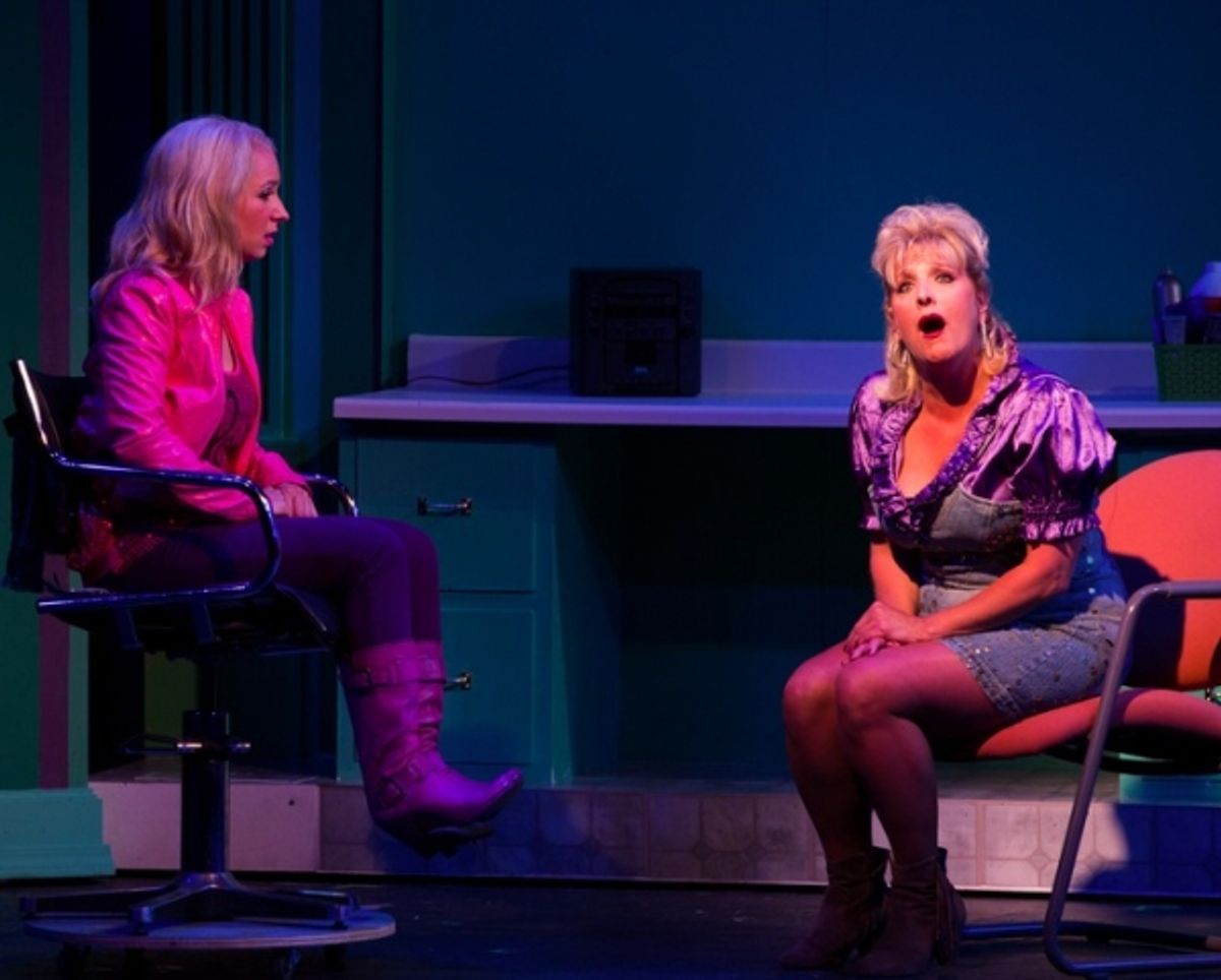 Elle (Caitlin Elizabeth Reilly*) listens as Paulette (Kim Bush) sings about her dreams of Ireland. at 