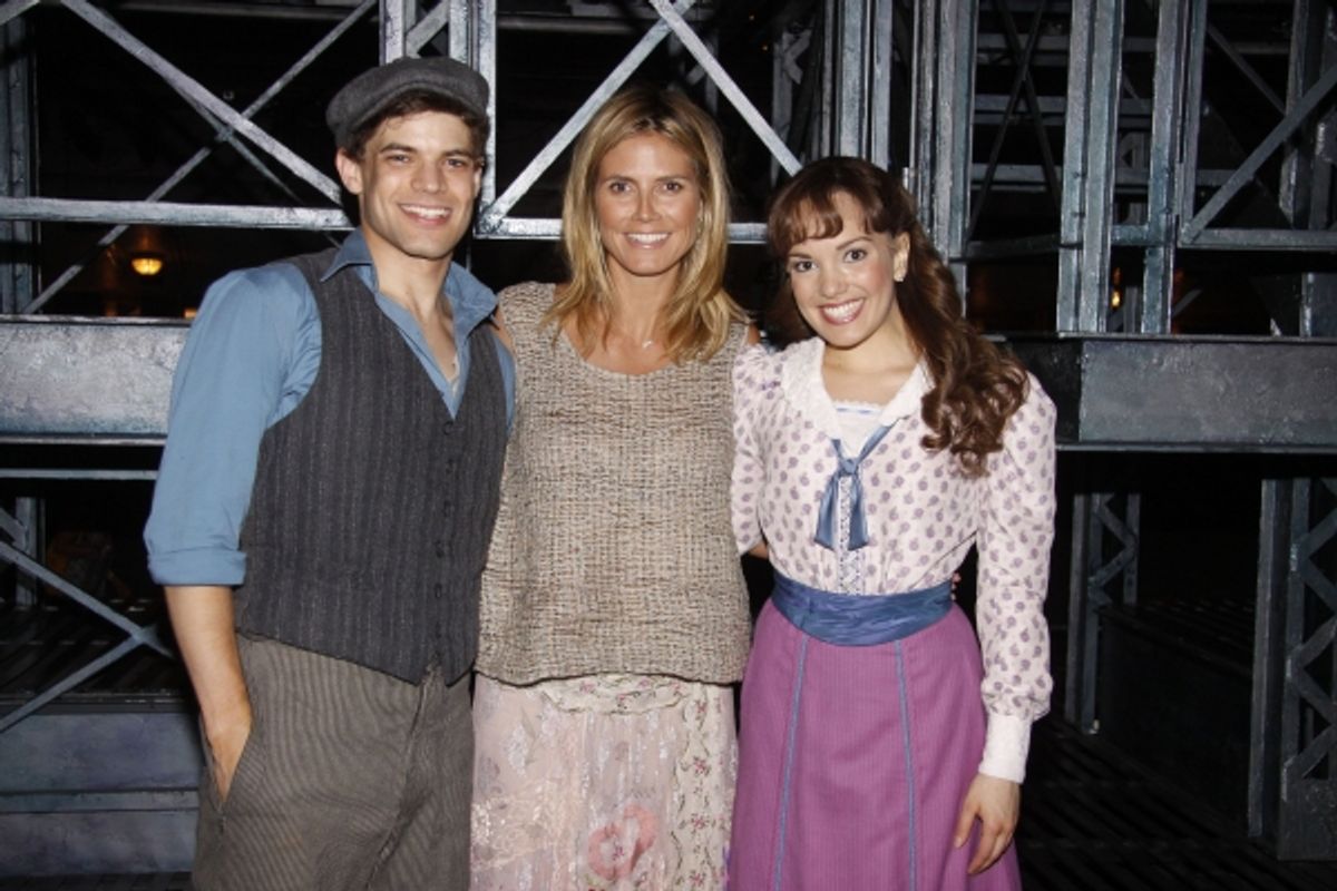Jeremy Jordan, Heidi Klum, Kara Lindsay at 