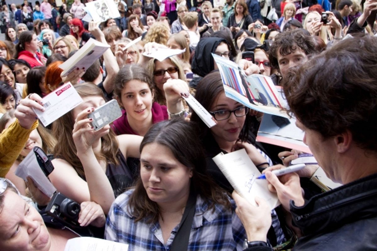 Benedict Cumberbatch and fans at 