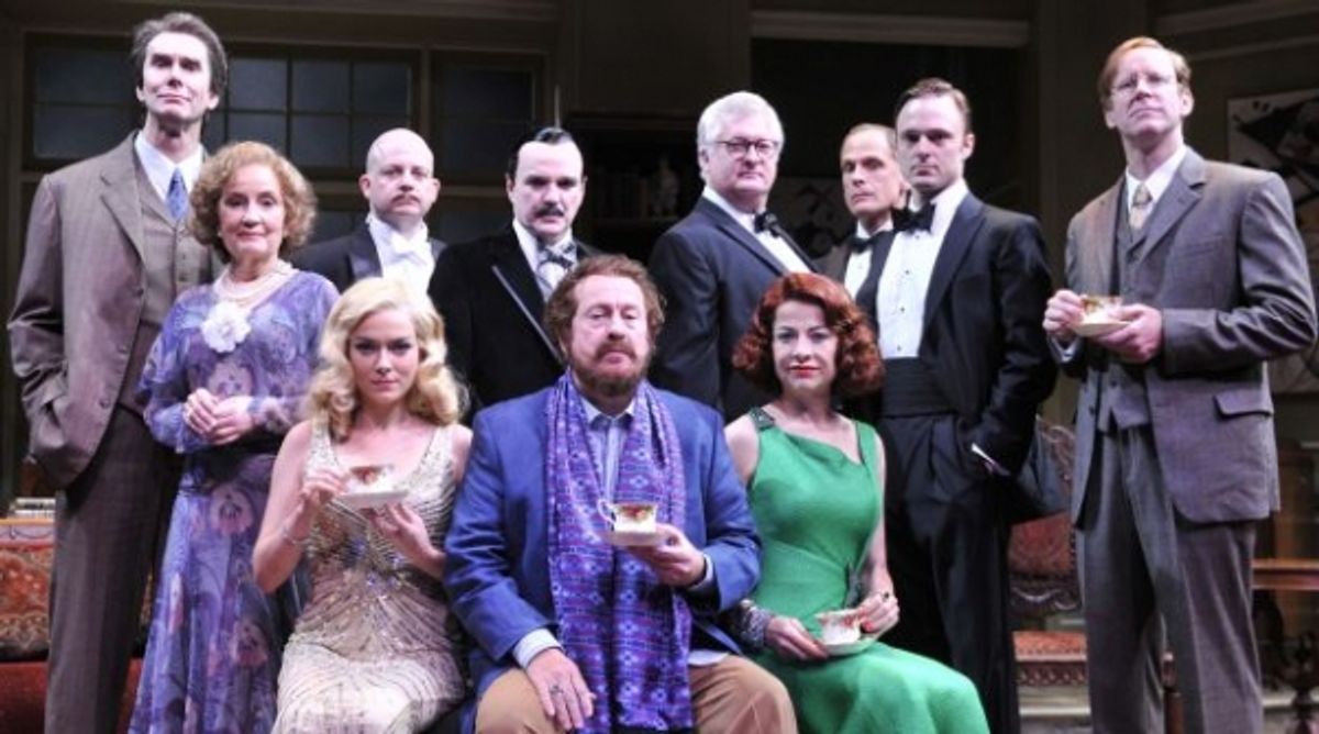 The Company in the Alley Theatre's production of Agatha Christie's BLACK COFFEE.
 at 