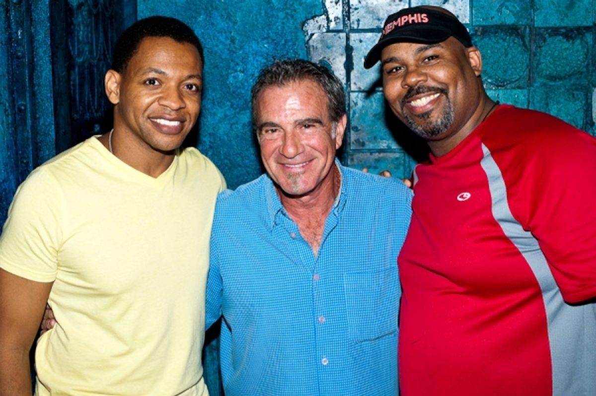 Derrick Baskin, Tico Torres and James Monroe Iglehart  at 