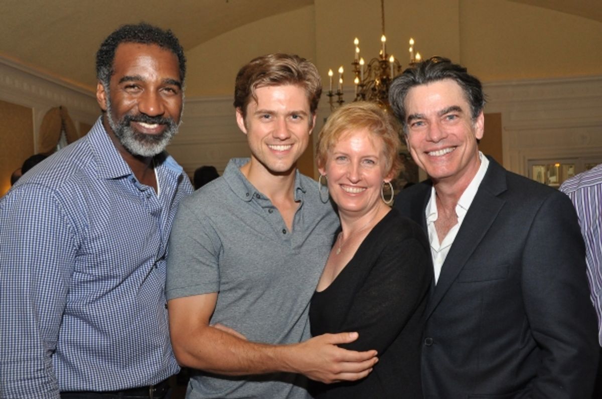 Norm Lewis, Aaron Tveit, Liz Callaway and Peter Gallagher at 