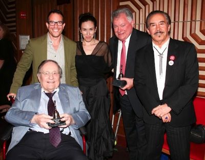 (seated): co-honoree Shubert Organization's Philip J. Smith; (standing, l-r): directo Photo