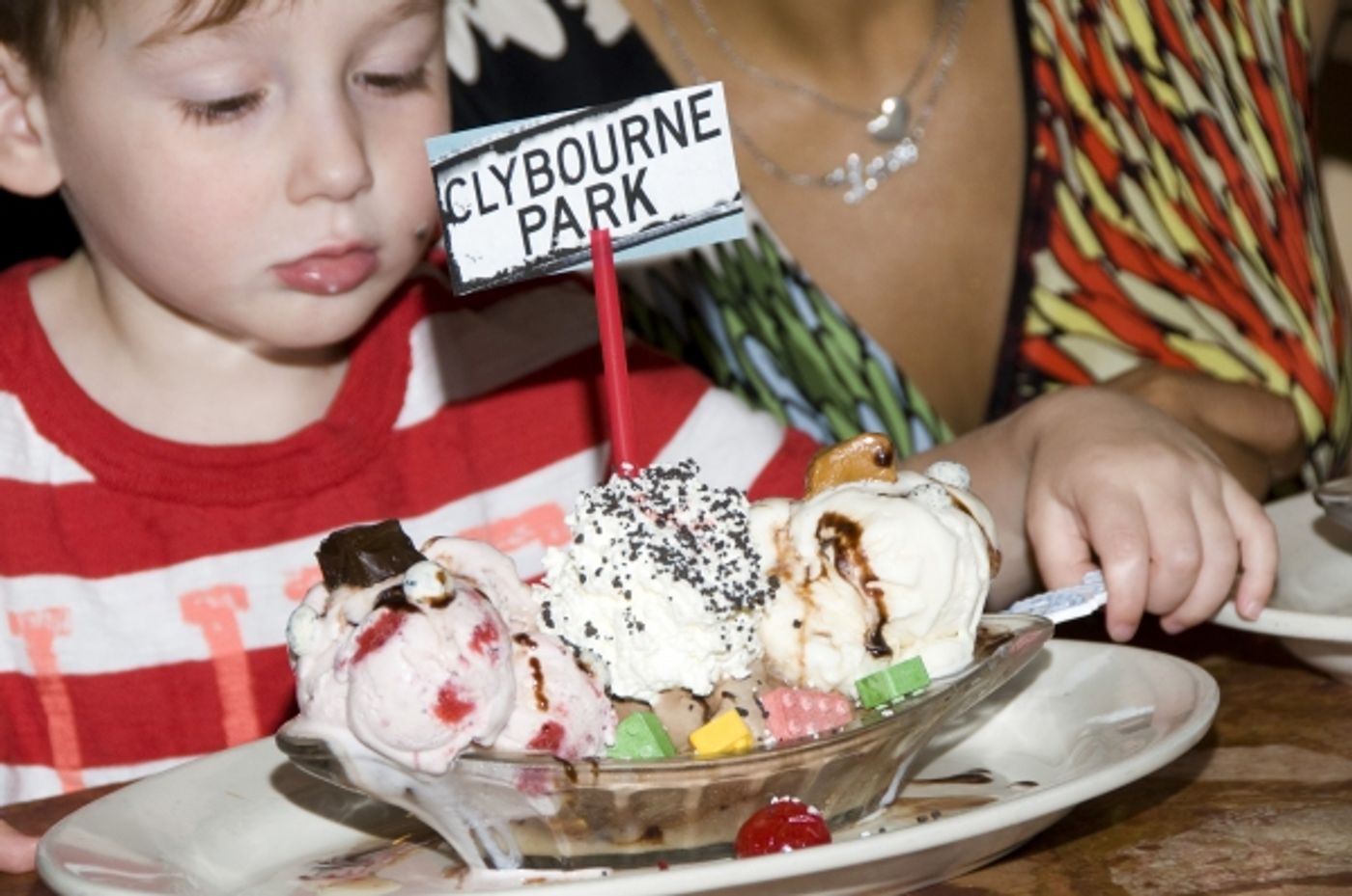 Photo Flash: CLYBOURNE PARK Cast Visits Serendipity 3!  Image