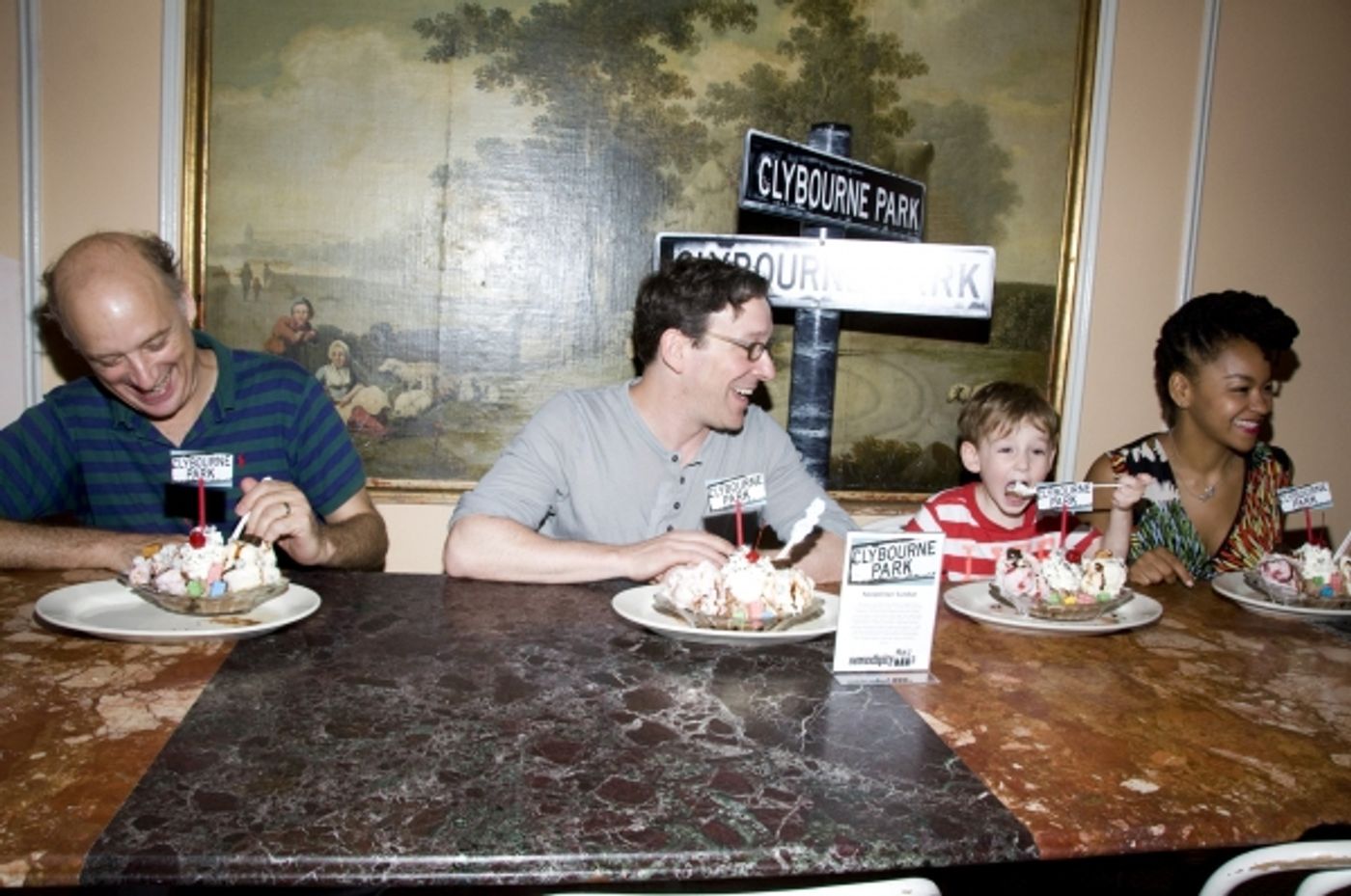 Photo Flash: CLYBOURNE PARK Cast Visits Serendipity 3!  Image