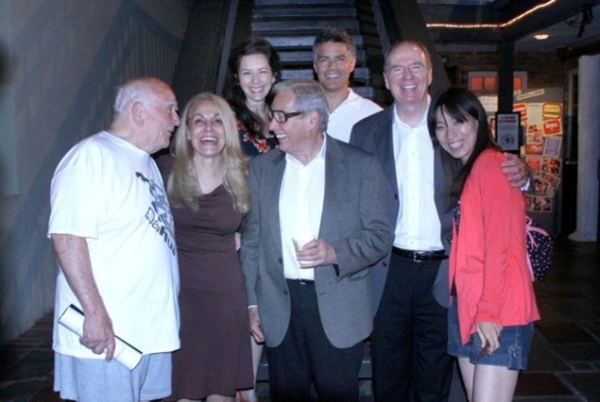 Cast with Playwright (Back Row: L to R) Dahlia Waingort, Esai Morales                                         (Front Row: L to R) Ed Asner, Beege Barkette, Mark Rydell, Brian Connors, Chihiro Kawamura at 
