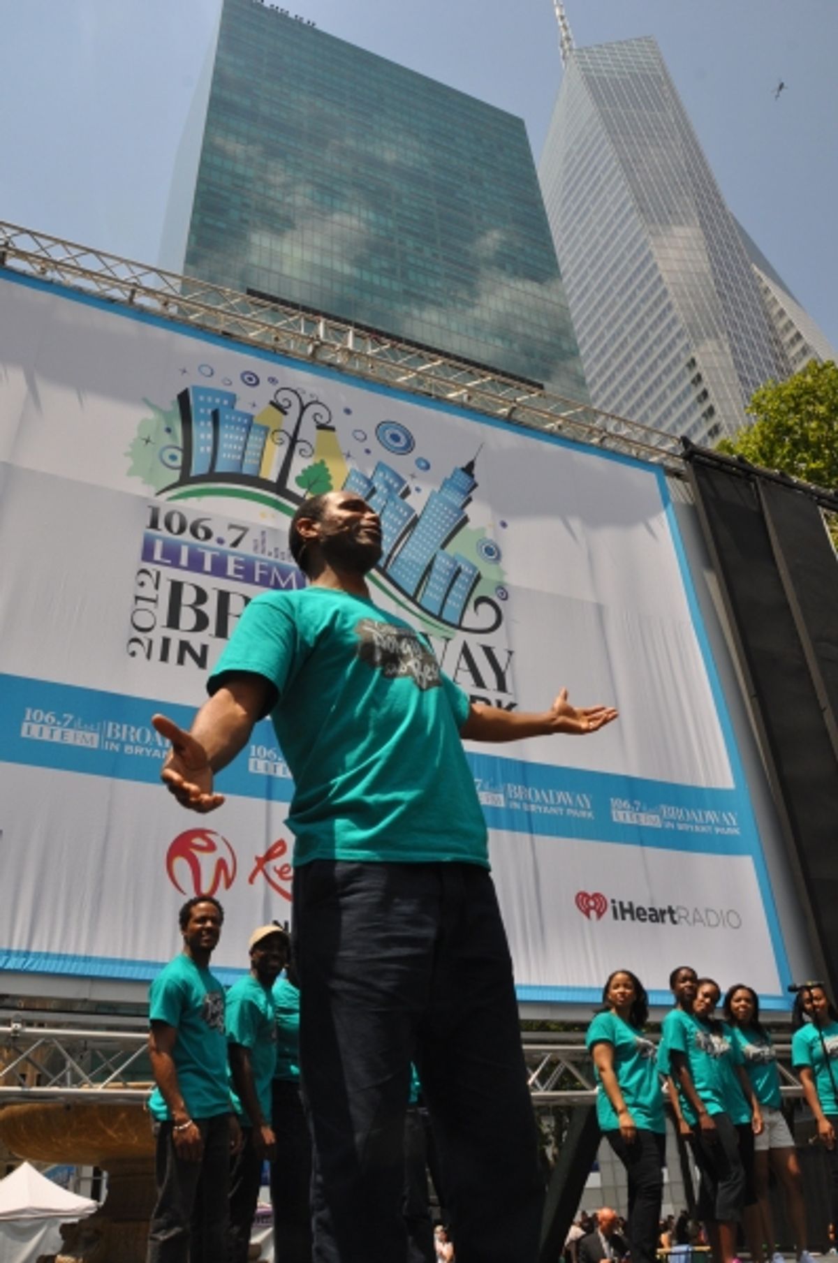 Nathaniel Stampley and the cast of The Gershwins' Porgy and Bess at SPIDER-MAN, PORGY AND BESS and More at Broadway in Bryant Park!